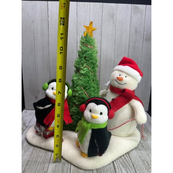Vtg Hallmark Jingle Pals Very Merry Trio Singing Light Up Snowman Penguins Works - Picture 7 of 7